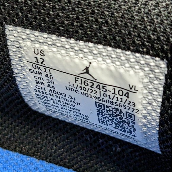 Nike Air Jordan 1 Low TD Men\'s 12 Royal White Black football cleats FJ6245-104 main image 7